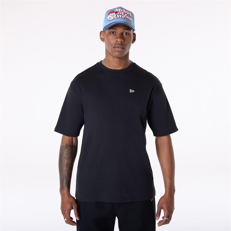 New Era Baseball Graphic Oversized Black Tee S