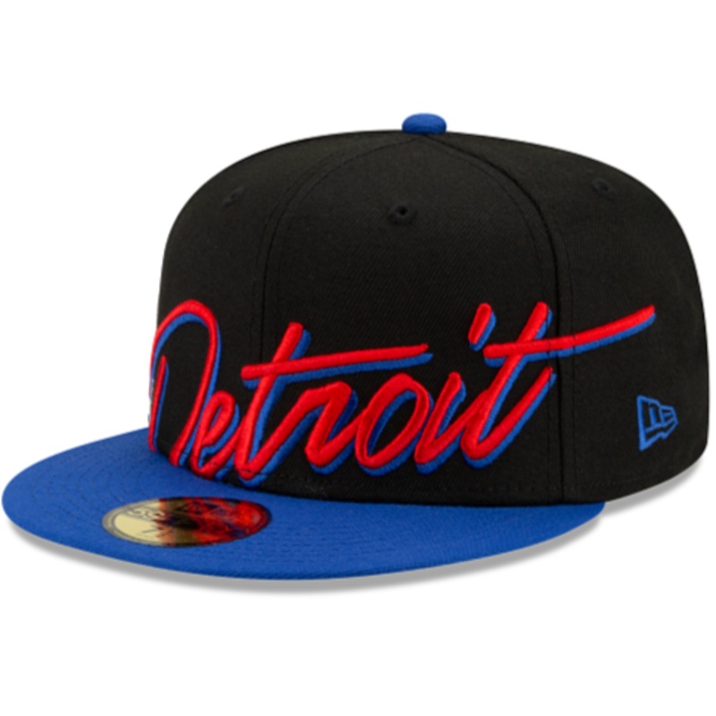 New Era Detroit Pistons Cursive 59FIFTY Fitted Hat