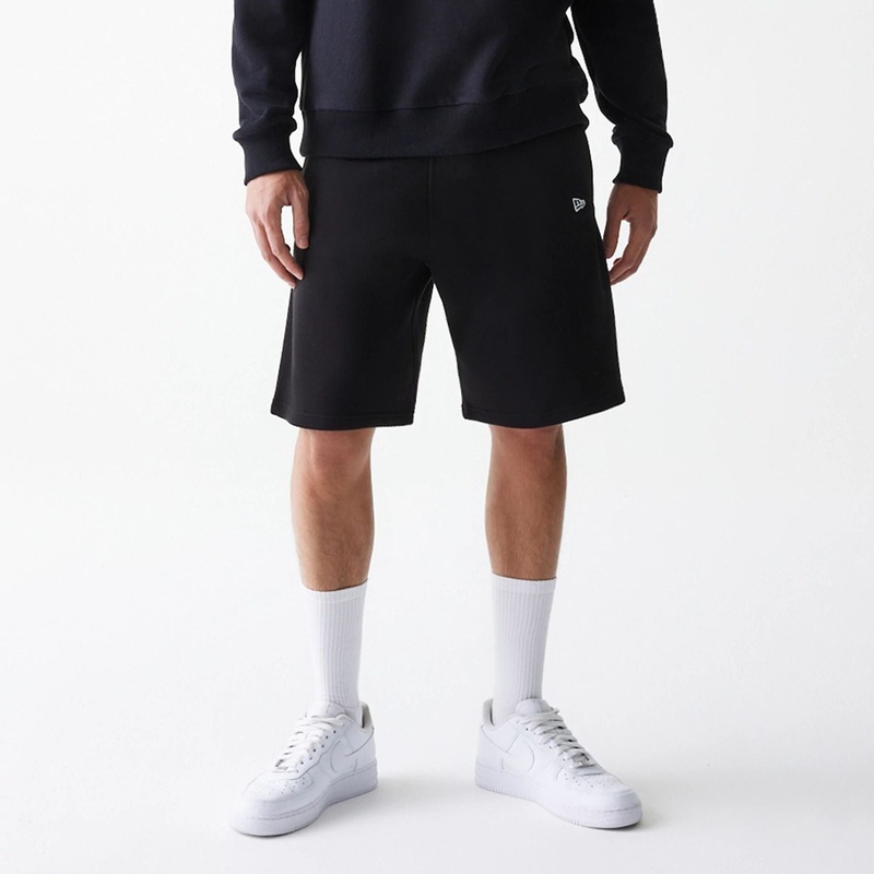 New Era Essential Black Oversized Shorts XS