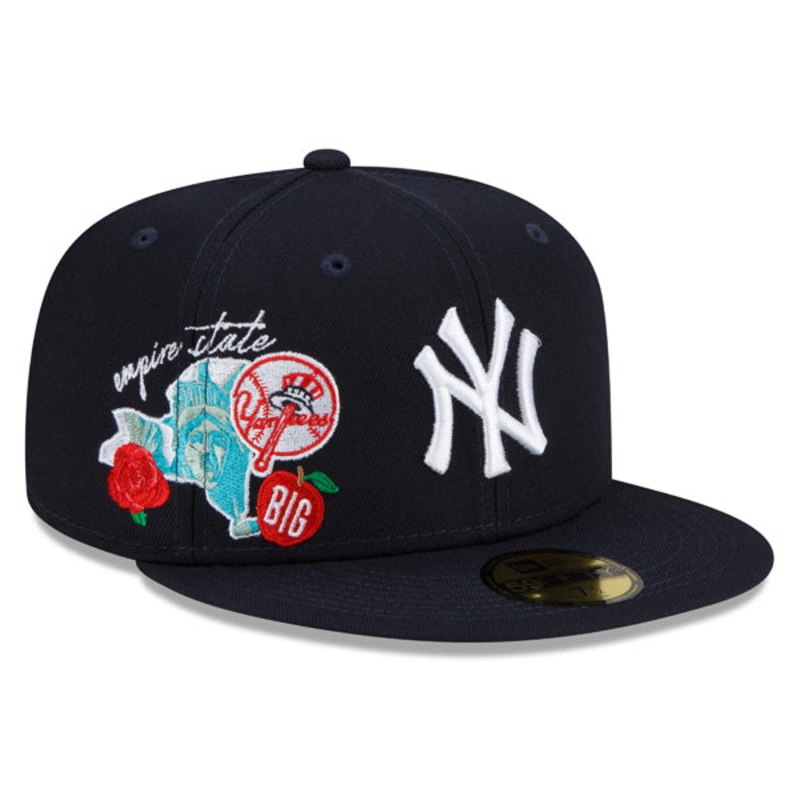 New York Yankees New Era MLB Exclusive CLUSTER 59Fifty Fitted Hat – Navy/Gray Bottom 7
