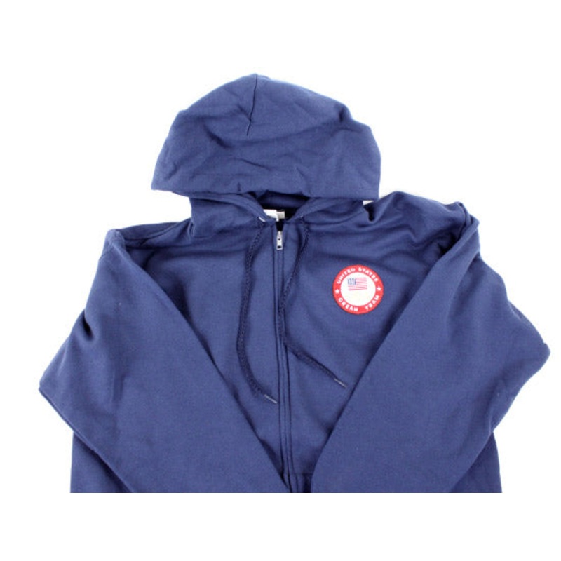 United States CREAM TEAM Full zip hoodie (Navy) xs