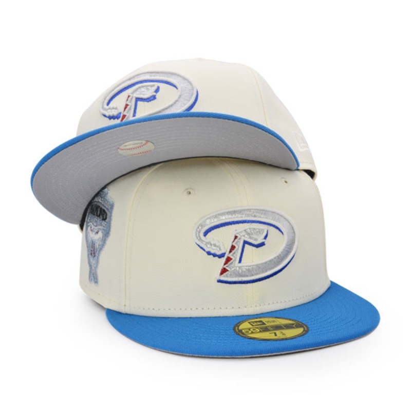 Arizona Diamondbacks 1989 INAUGURAL Exclusive New Era 59Fifty Fitted Hat – Chrome/Rainstorm 6 7/8