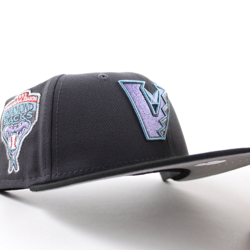 Arizona Diamondbacks 1998 Inaugural Season New Era 59Fifty Fitted Hat (Graphite Black Gray Under Brim) 6 7/8