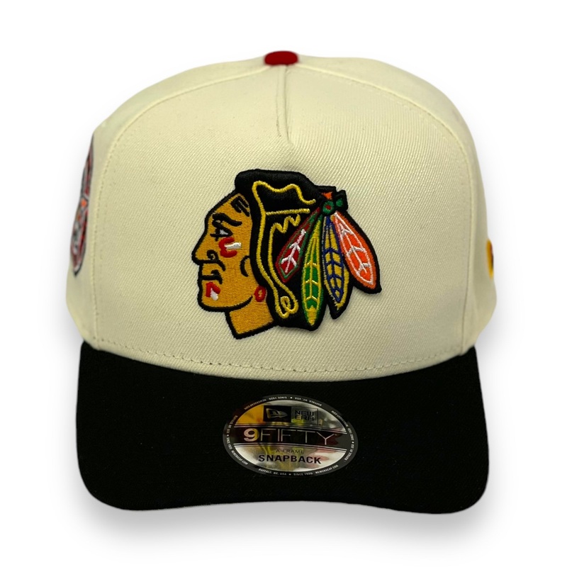 CHICAGO BLACKHAWKS (OFF-WHITE) (42ND ASG) “9FIFTY AFRAME” NEW ERA SNAPBACK