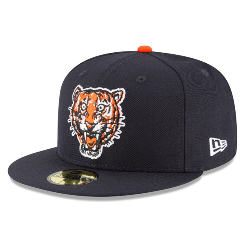 Detroit Tigers New Era 1957 Cooperstown Collection 59Fifty Fitted Hat – Navy/Orange 7
