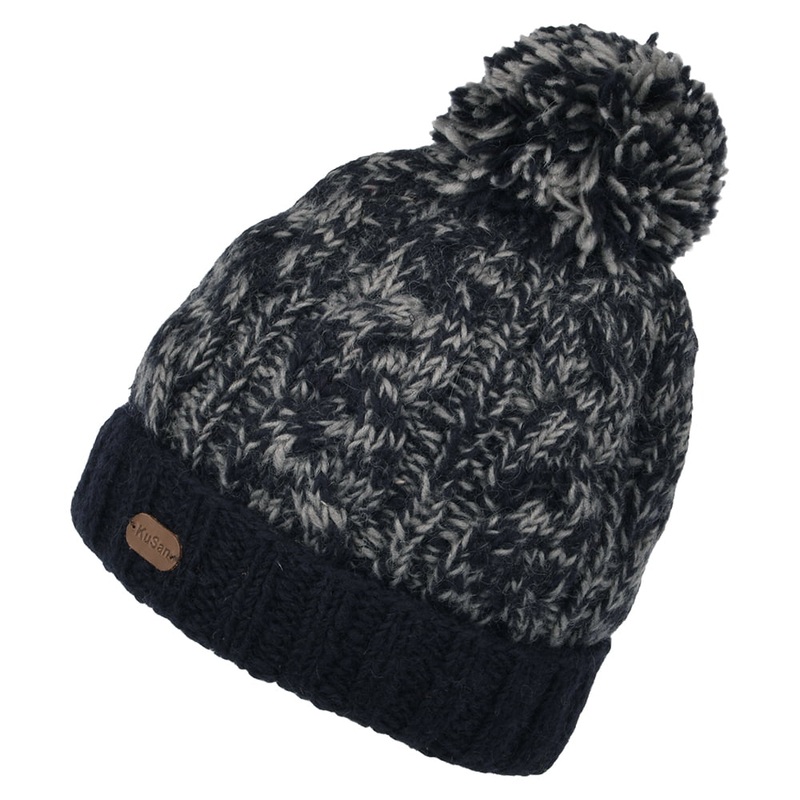 Kusan SP Cable Bobble Hat – Navy Blue 1-Size