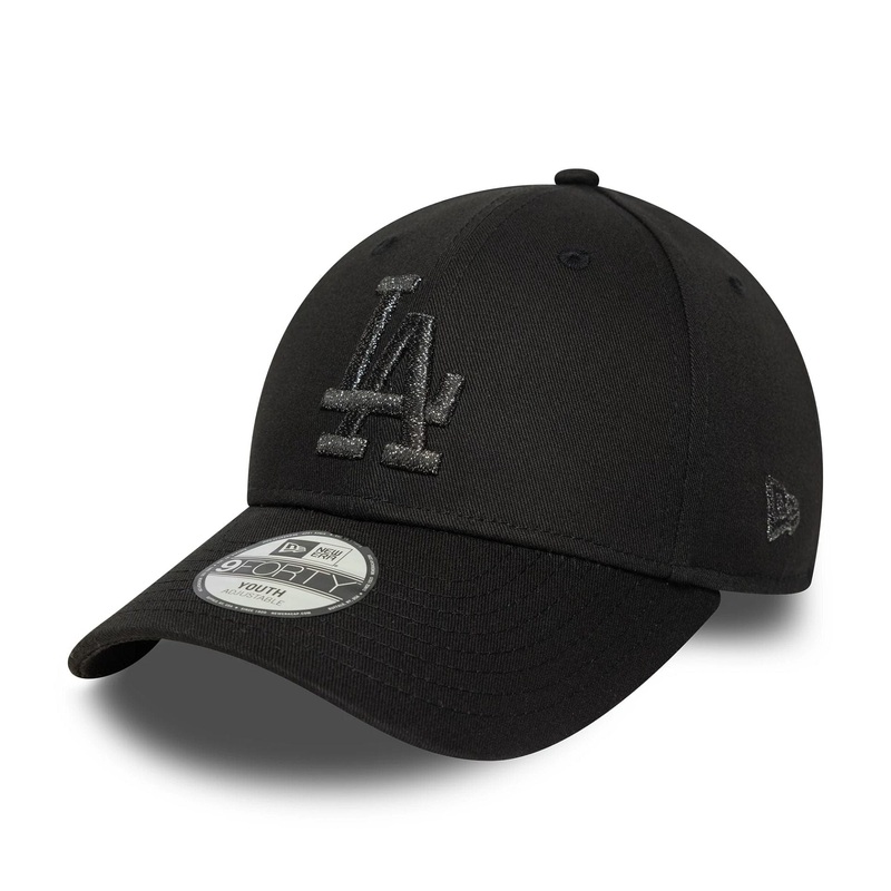 LA Dodgers Youth MLB Metallic Black 9FORTY Adjustable Cap Child