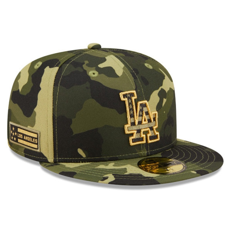 Los Angeles Dodgers New Era 2022 Armed Forces Day On-Field 59FIFTY Fitted Hat – Camo 6 7/8