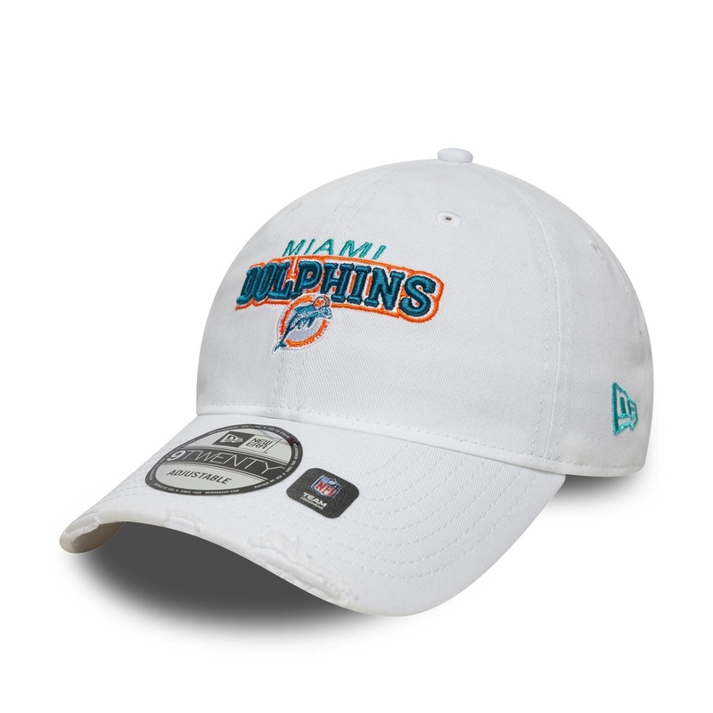 Miami Dolphins 9TWENTY NFL Washed Distressed White Cap One Size