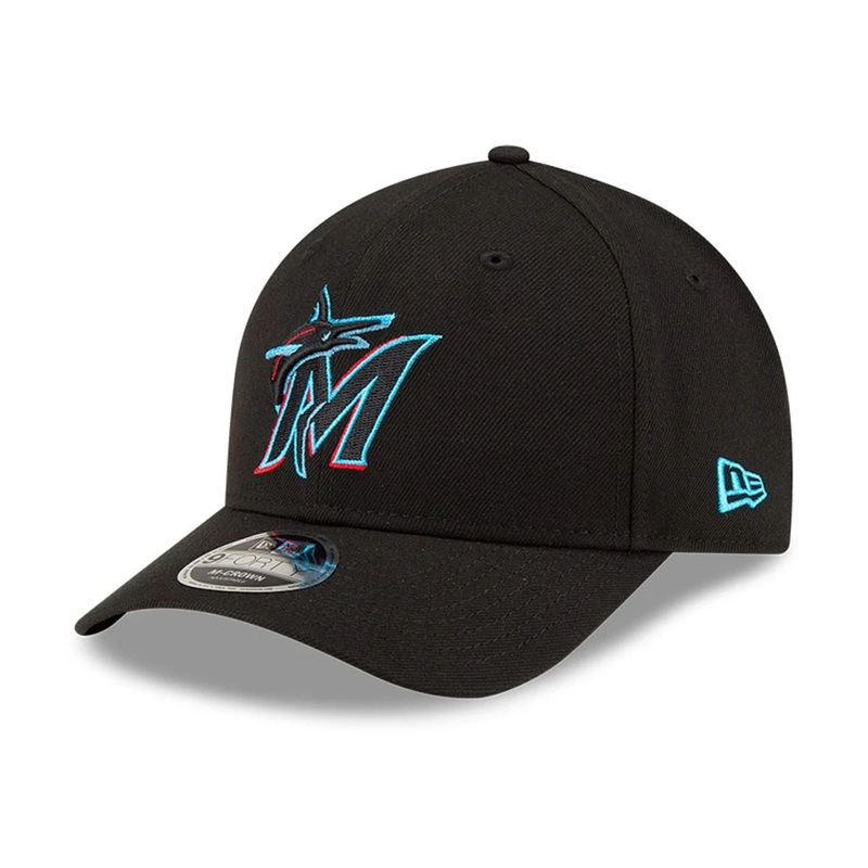 Miami Marlins MLB Player Replica Black 9FORTY M-Crown Adjustable Cap OSFM
