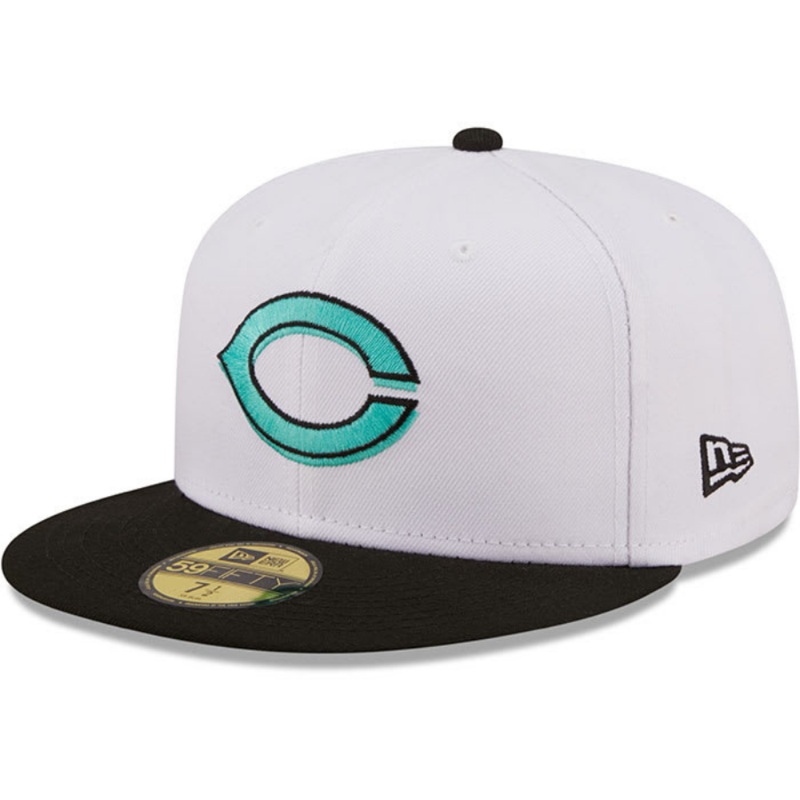 New Era Cincinnati Reds White/Black Two-Tone Color Pack 59FIFTY Fitted Hat