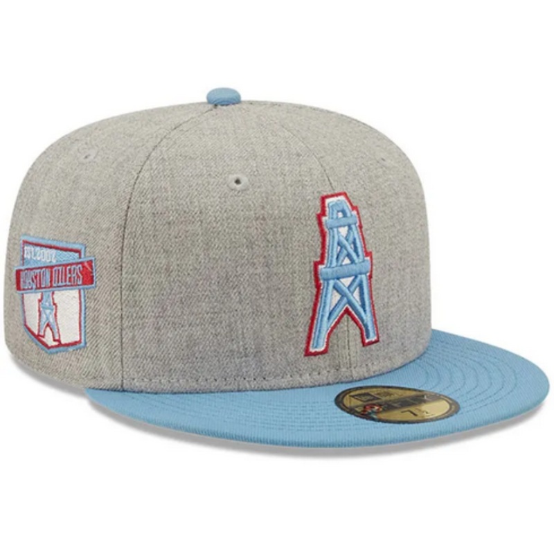 New Era Houston Oilers Heather Grey 59FIFTY Fitted Hat