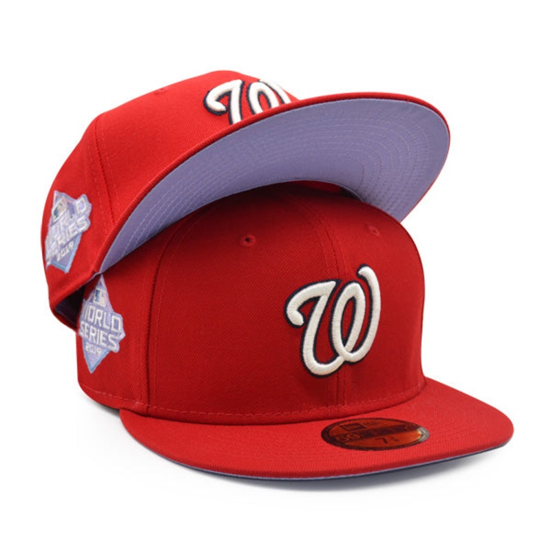 New Era Washington Nationals Red/Lavender 2019 World Series 59FIFTY Fitted Hat