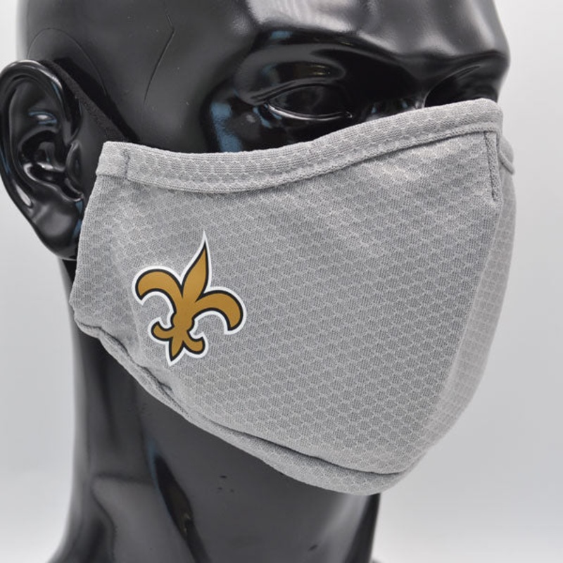 New Orleans Saints New Era Adult NFL On-Field Face Covering Mask – Gray