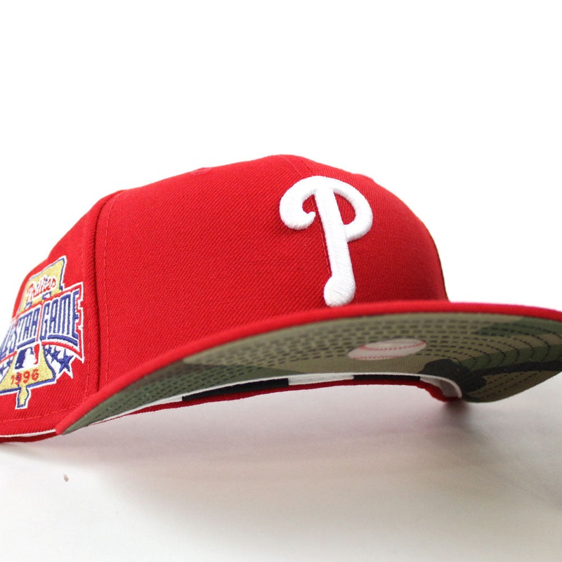 Philadelphia Phillies 1996 All-Star Game 59Fifty New Era Fitted Hats (Red Camo Under Brim) 6 7/8