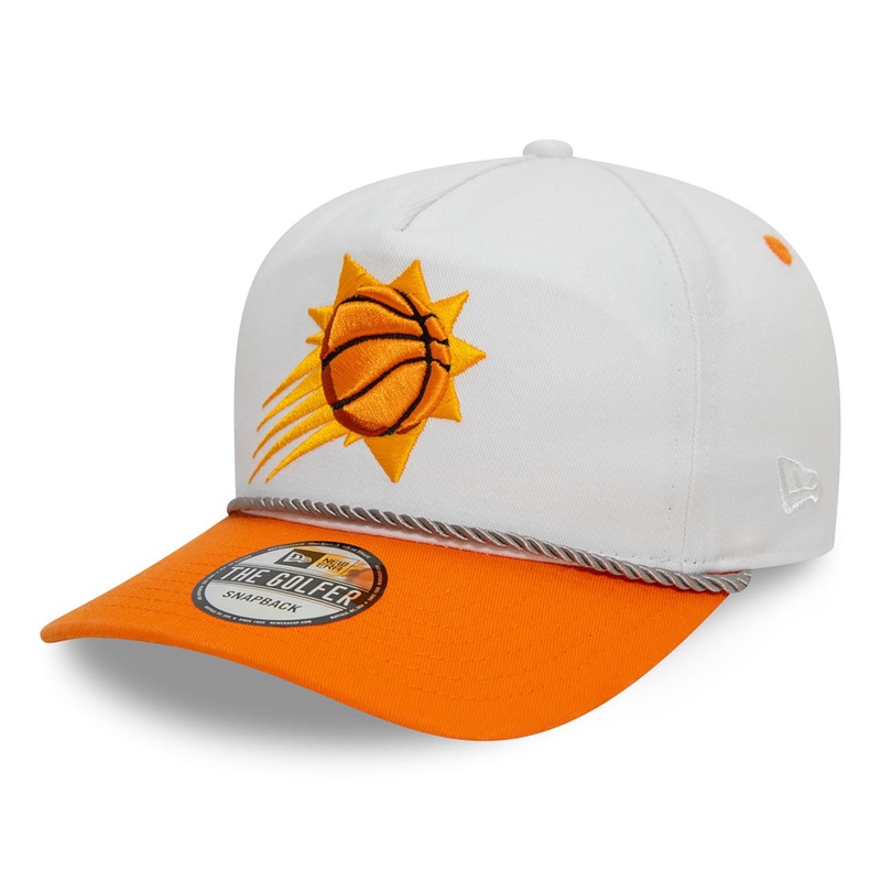 Phoenix Suns Golfer Washed NBA White/Orange Cap S-M