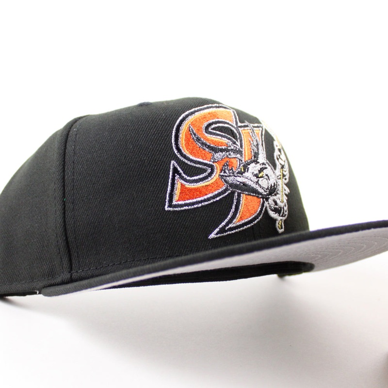 San Jose Barracuda 59Fifty New Era Fitted Hat (Black Gray Under Brim) 6 7/8