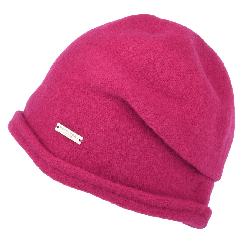 Seeberger Hats Boiled Virgin Wool Cloche With Bow – Berry 1-Size