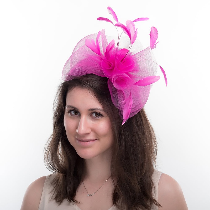 Jane Anne Designs Ferne Fascinator – Fuchsia 1-Size