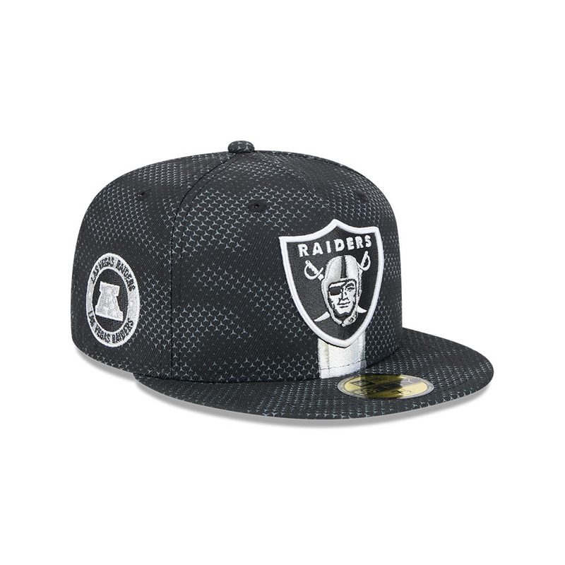 Las Vegas Raiders New Era 2024 Sideline 59FIFTY Fitted Hat – Black 6 7/8