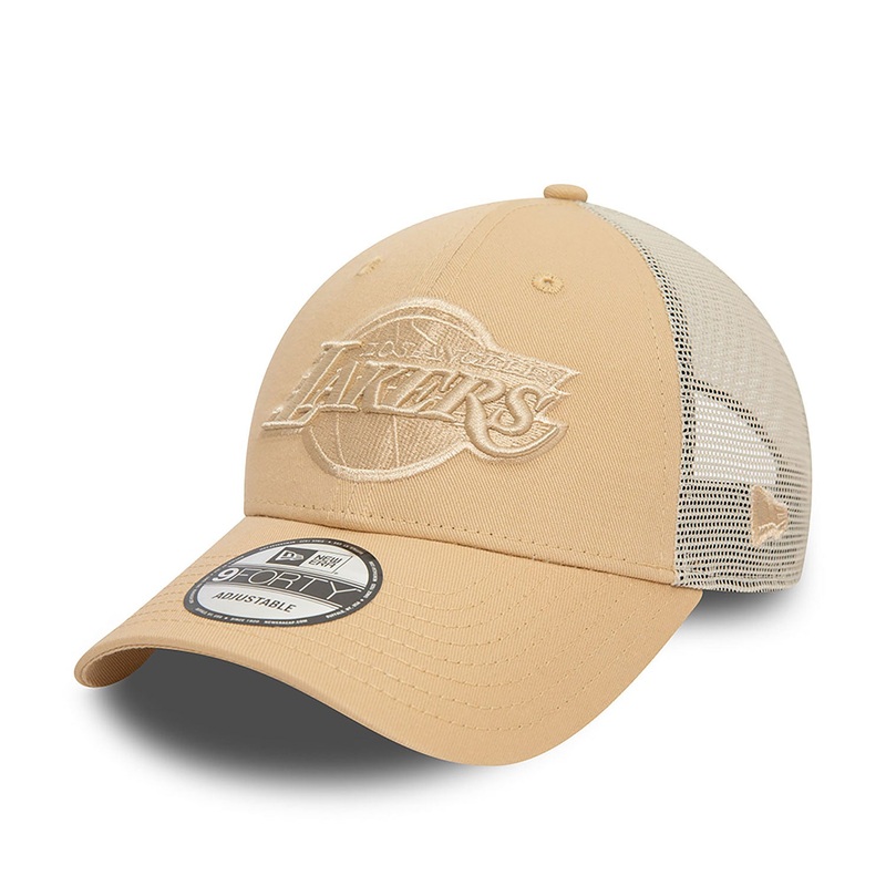 Los Angeles Lakers 9FORTY NBA Cream Trucker Cap One Size