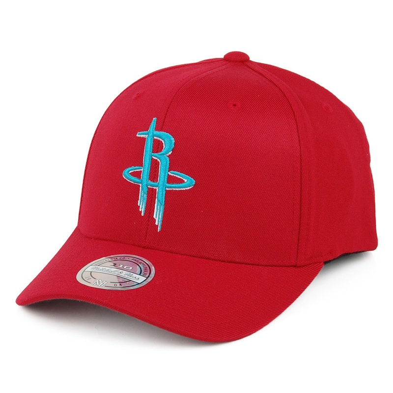 Mitchell & Ness Houston Rockets Snapback Cap – Red/Teal – Red Adjustable