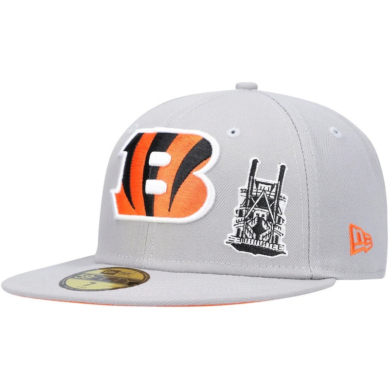 New Era Gray Cincinnati Bengals City Describe 59FIFTY Fitted Hat