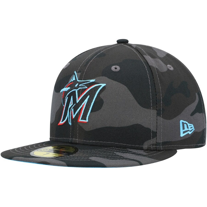 New Era Miami Marlins Camo Dark 59FIFTY Fitted Hat