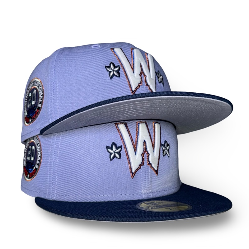Washington Nationals “CITY BLOOM” Exclusive New Era 59Fifty Fitted Hat – Lavender/Ocean Blue 6 7/8