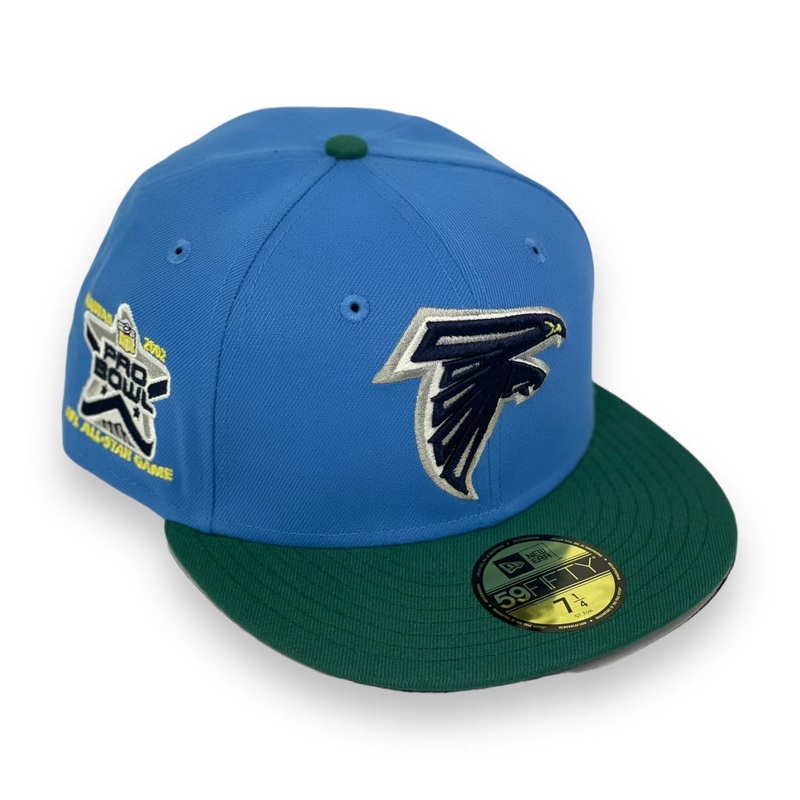 ATLANTA FALCONS (SKY) (2002 PRO BOWL) NEW ERA 59FIFTY FITTED (GREEN UNDER VISOR) 67/8