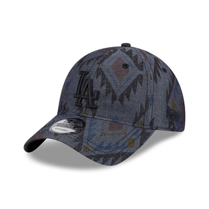 LA Dodgers MLB Aztec Pattern Navy 9TWENTY Adjustable Cap OSFM