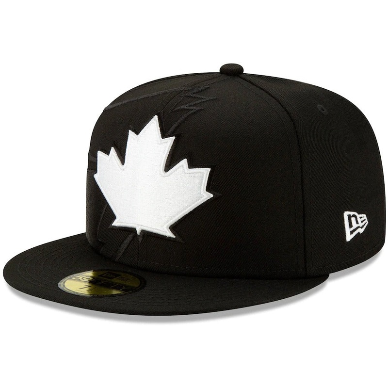New Era Black Toronto Blue Jays Monochrome Logo Elements 59FIFTY Fitted Hat