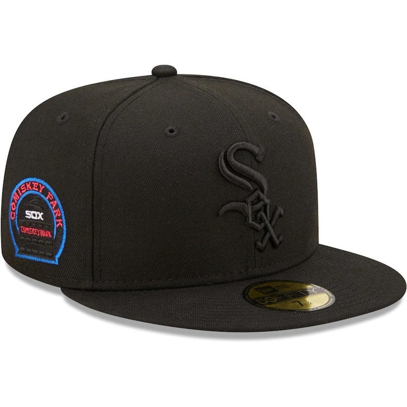 New Era Chicago White Sox Black Comiskey Park Splatter 59FIFTY Fitted Hat
