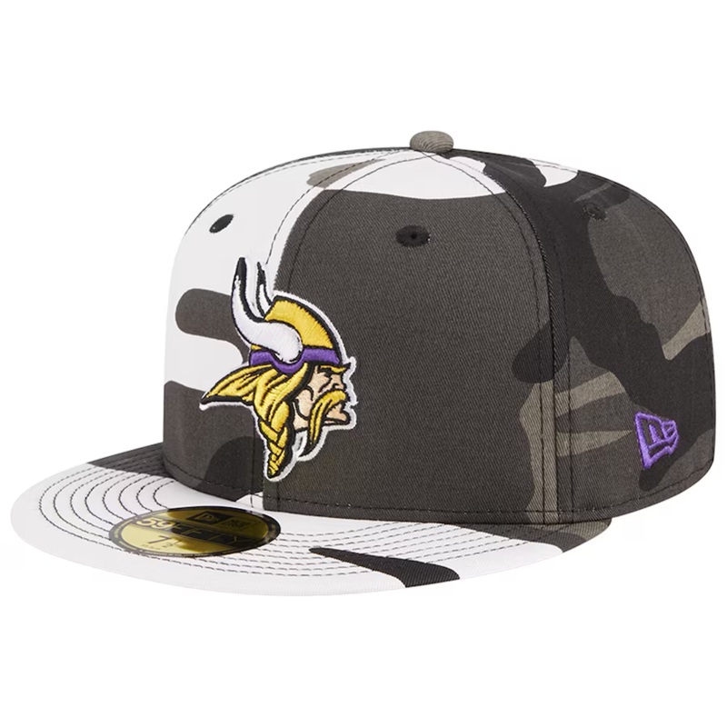 New Era Minnesota Vikings Urban Grey Camo 2023 59FIFTY Fitted Hat