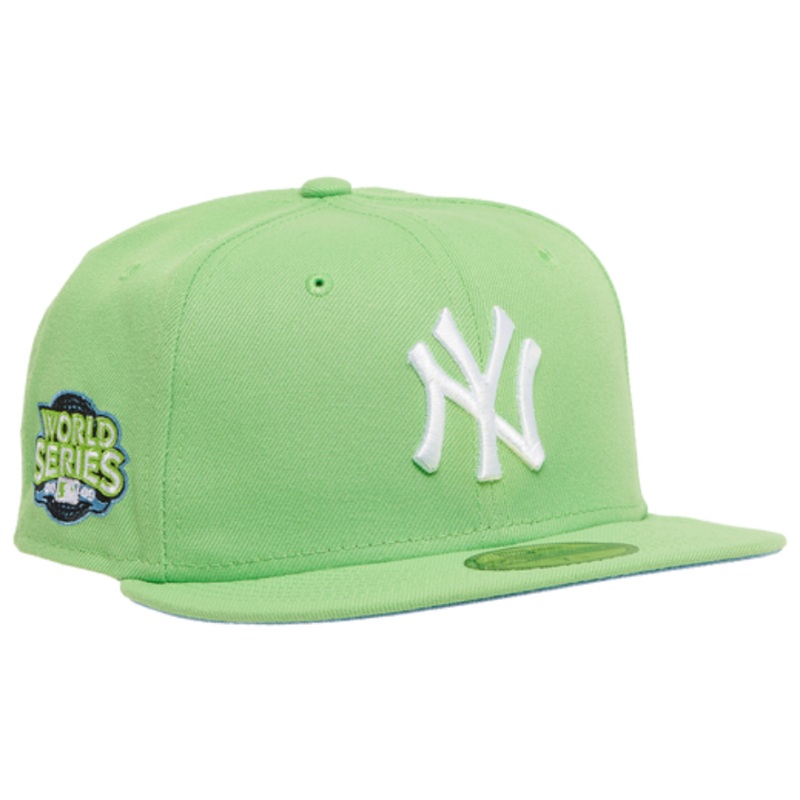 New Era New York Yankees Lime Green World Series Icy Undervisor 59FIFTY Fitted Hat
