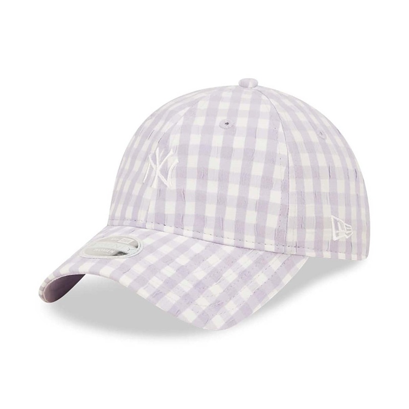 New York Yankees 9TWENTY Womens Gingham Grey Cap One Size