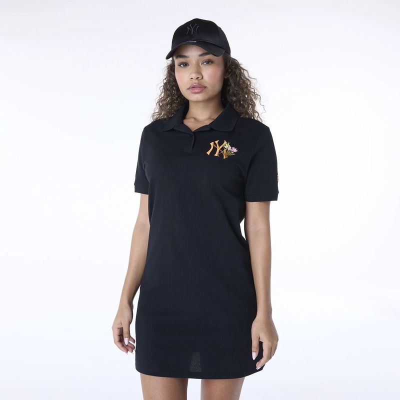 New York Yankees Womens MLB Black Tennis Dress XS