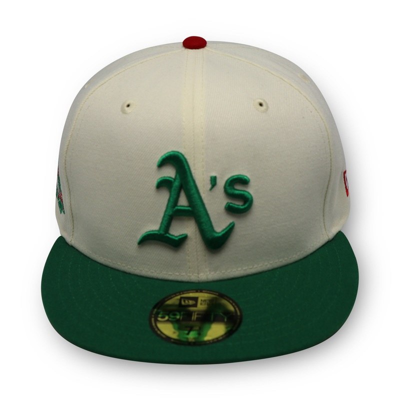 OAKLAND ATHLETICS (40TH ANNIVERSARY) NEW ERA 59FIFTY FITTED (RED UNDER VISOR) (S) 67/8
