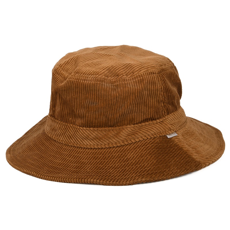 Brixton Hats Petra Corduroy Packable Bucket Hat – Caramel X-Small/Small