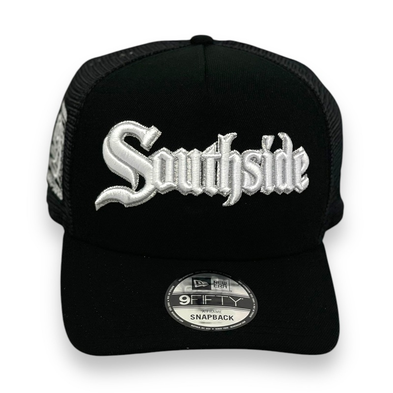 CHICAGO WHITESOX (BLACK) (95TH ANN) “9FIFTY AFRAME” TRUCKER NEW ERA SNAPBACK