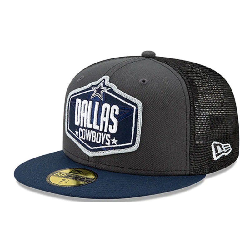 Dallas Cowboys New Era 2021 NFL Draft On-Stage 59FIFTY Fitted Hat – Graphite/Navy 7 1/8