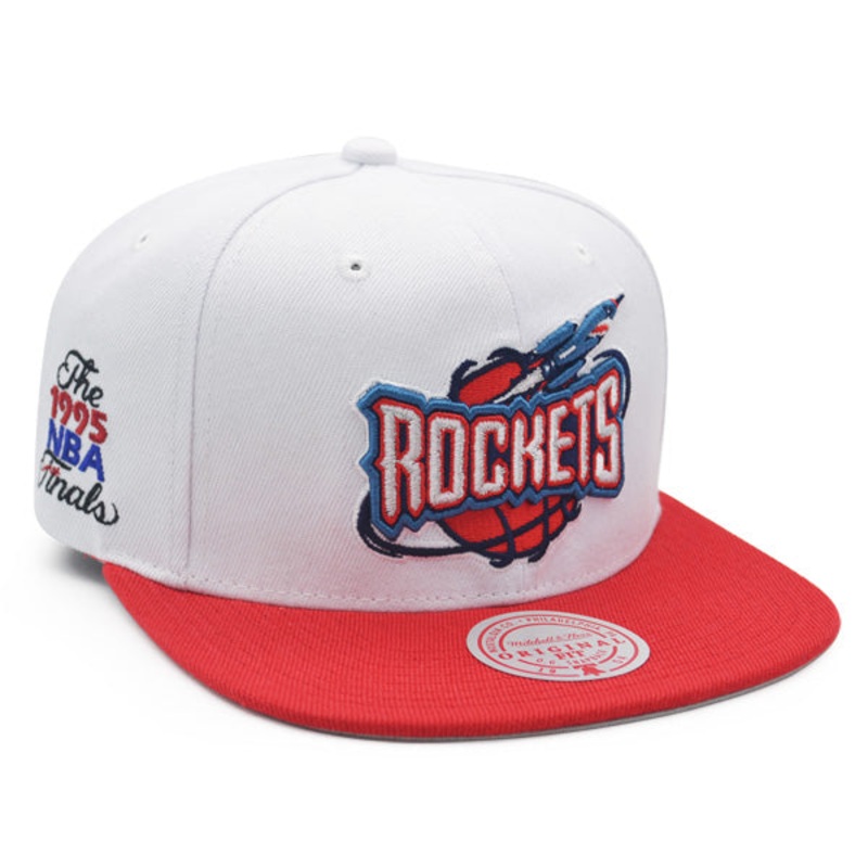 Houston Rockets 1995 NBA Finals Champions Mitchell & Ness Snapback Hat – White/Red