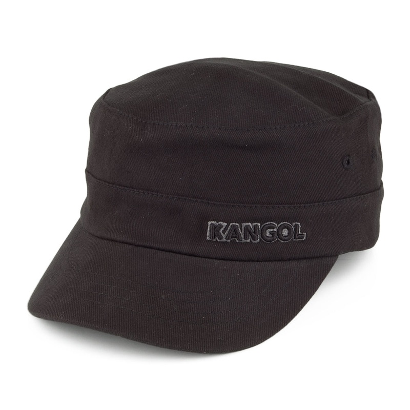 Kangol Cotton Twill Army Cap – Black Small/Medium