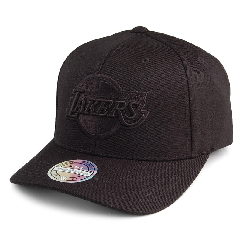 Mitchell & Ness L.A. Lakers Baseball Cap – 110 Black On Black – Black Adjustable