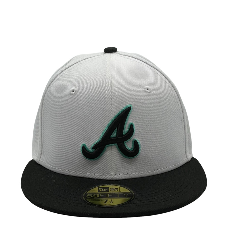 New Era Atlanta Braves White/Teal 2-Tone Color Pack 2022 59FIFTY Fitted Hat