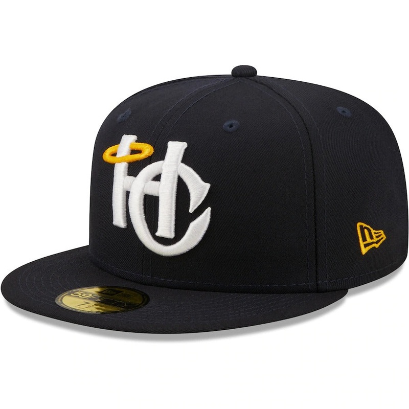 New Era Charleston RiverDogs AC Navy Blue/Yellow 59FIFTY Fitted Hat