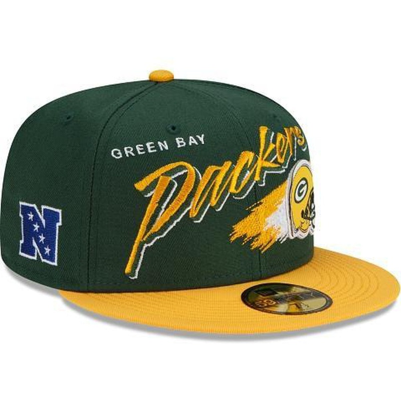 New Era Green Bay Packers Helmet 59fifty Fitted Hat