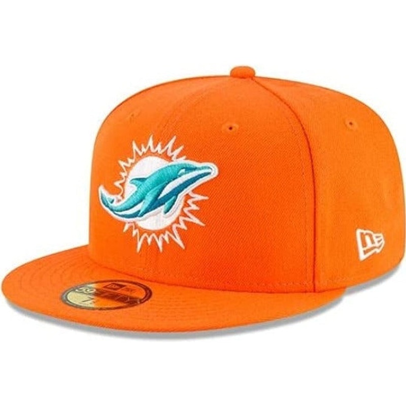 New Era Orange Miami Dolphins Omaha 59FIFTY Fitted Hat