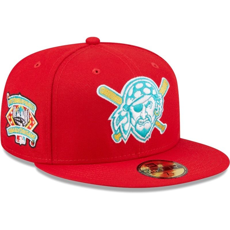 New Era Pittsburgh Pirates 1994 All-Star Game Scarlet/Teal Undervisor 2022 59FIFTY Fitted Hat