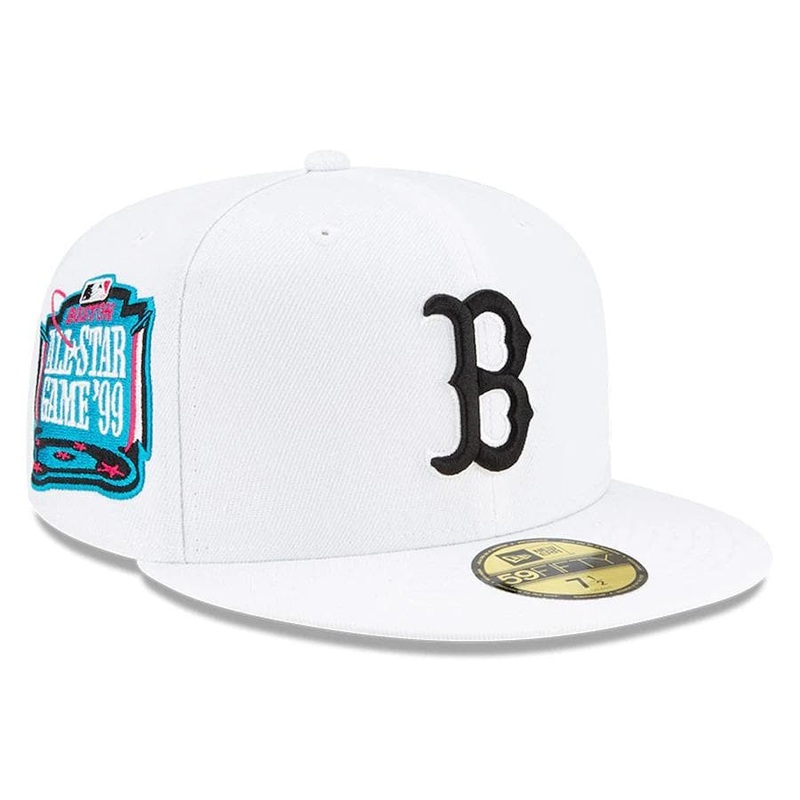 New Era White Boston Red Sox Floral Undervisor 59FIFTY Fitted Hat